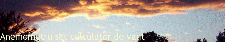 Anemometru set calculator de vant